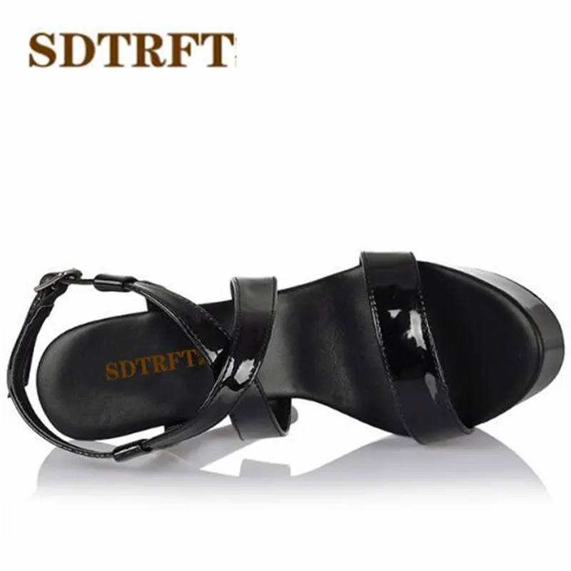 Sdtrft-女性用厚底サンダル,スリムヒールシューズ,スチレットヒール15cm,ウェディングシューズ,34〜45,46,サマーコレクション2021