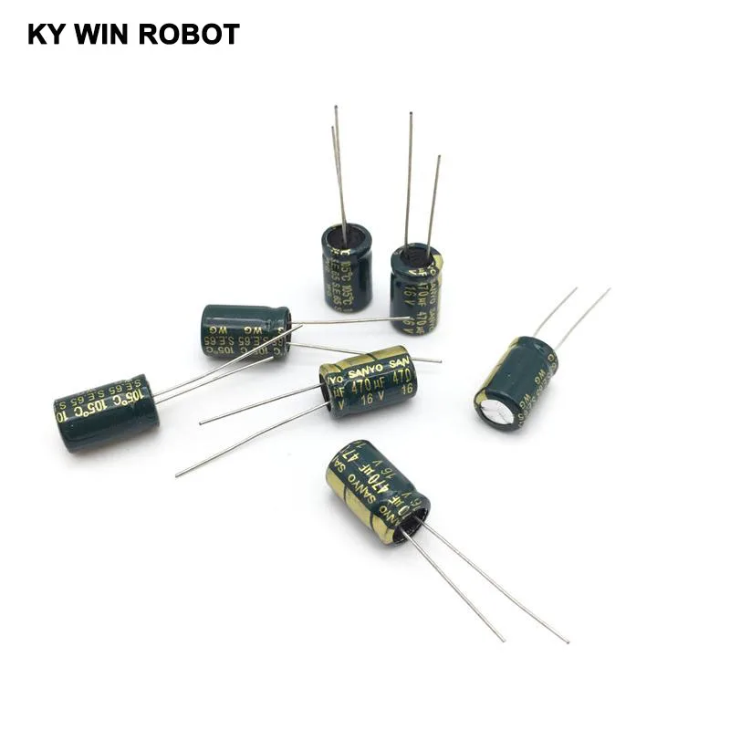 50 sztuk/partia 16V 470UF 8*12 wysokiej częstotliwości niska impedancja aluminiowy kondensator elektrolityczny 470uf 16v