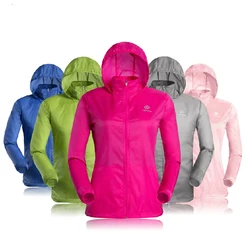 VipSport Windbreaker Jacket Waterpoof Ultra Light Women Running Coat Outdoor Clothing Anti-Uv UPF 40 Sun Protection Run Raincoat