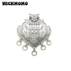 New Fashion 62*50mm 1pieces/bag Retro  Zinc Alloy Hearts Shape Connectors Pendant for Necklace Handmade Jewelry Accessories