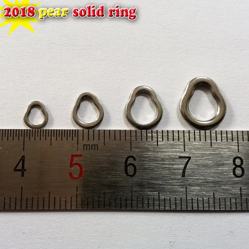 

2020 for pear fishing solid ring best 304 stainless steel material size:SS S M L 500pcs/lot fishing tool