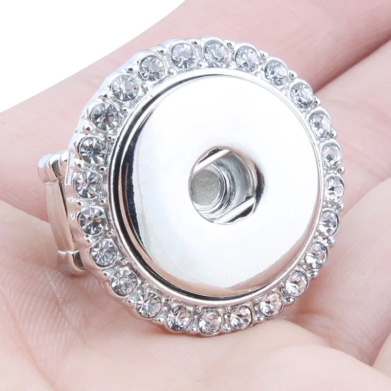 2017 Vintage DIY elastic snaps ring fit 18mm&12mm metal snap buttons women\'s fashion jewelry Men\'s ring one direction ZH001