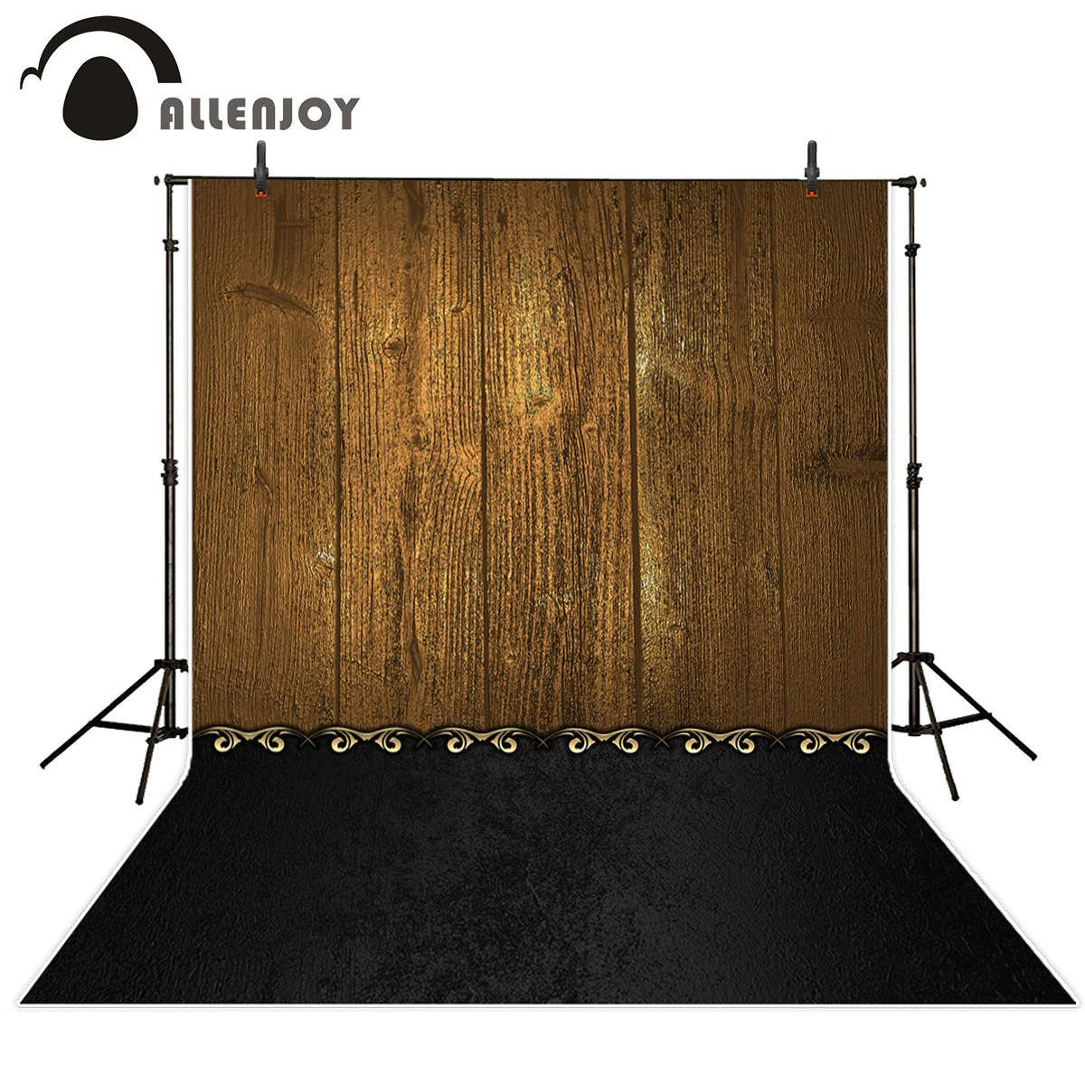 

Allenjoy photography background vertical wood wall vintage gloden decor photography background for studio photo professional