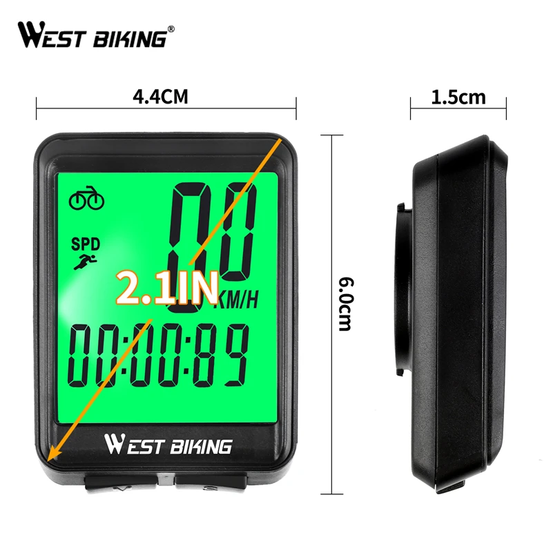 WEST BIKING Multifunction Bicycle Computer Rainproof Wired Wireless Odometer Cycling Speedometer To Bike MTB Bicycle Accessories