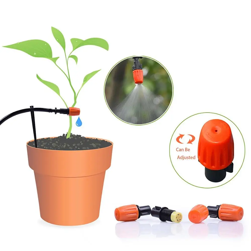 25m Automatic Micro Drip Irrigation System Garden Irrigation Spray Self  Watering Kits with Adjustable Dripper  #26301-2