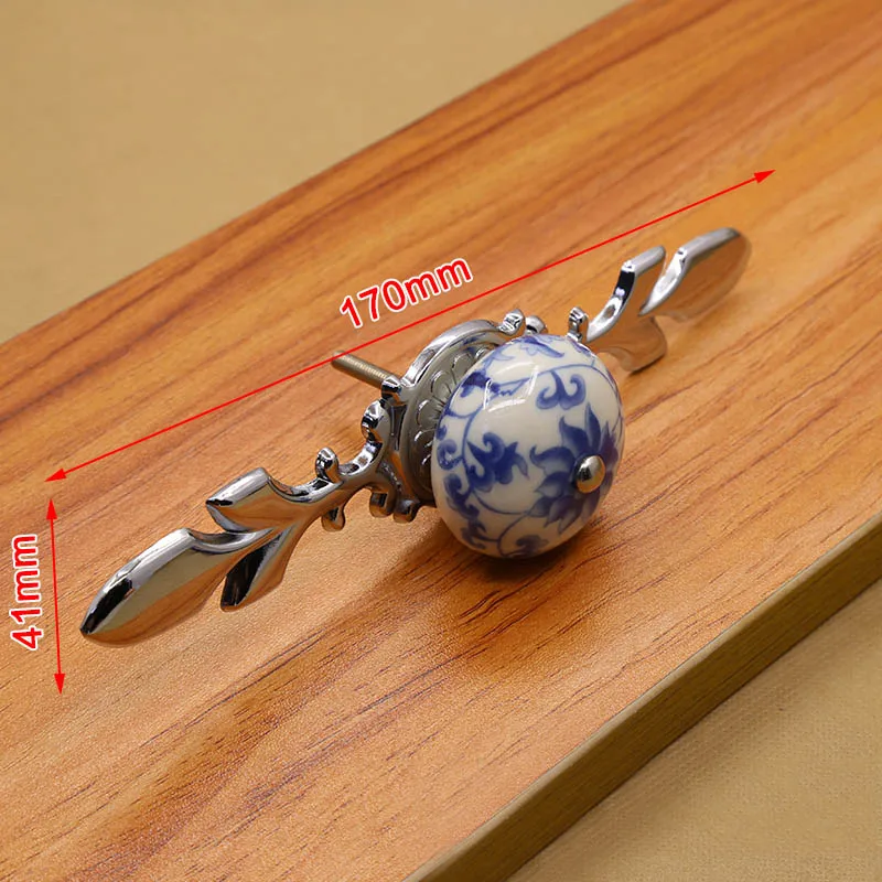 KAK 41mm China Blau und Weiß Porzellan Keramik Schrank Griff und Zieht Küche Griffe Schublade Knöpfe Möbel Griff und knöpfe