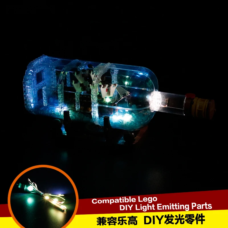 Led light Kit for ship in a Bottle Compatible 21313  Building Block Compatible With  16051