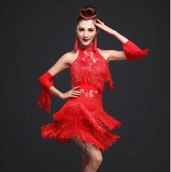 Latin Dance Dress Women/Girls/Lady New Sexy Fringe Salsa/Ballroom/Tango/Cha Cha/Rumba/Samba/Latin Dresses For Dancing