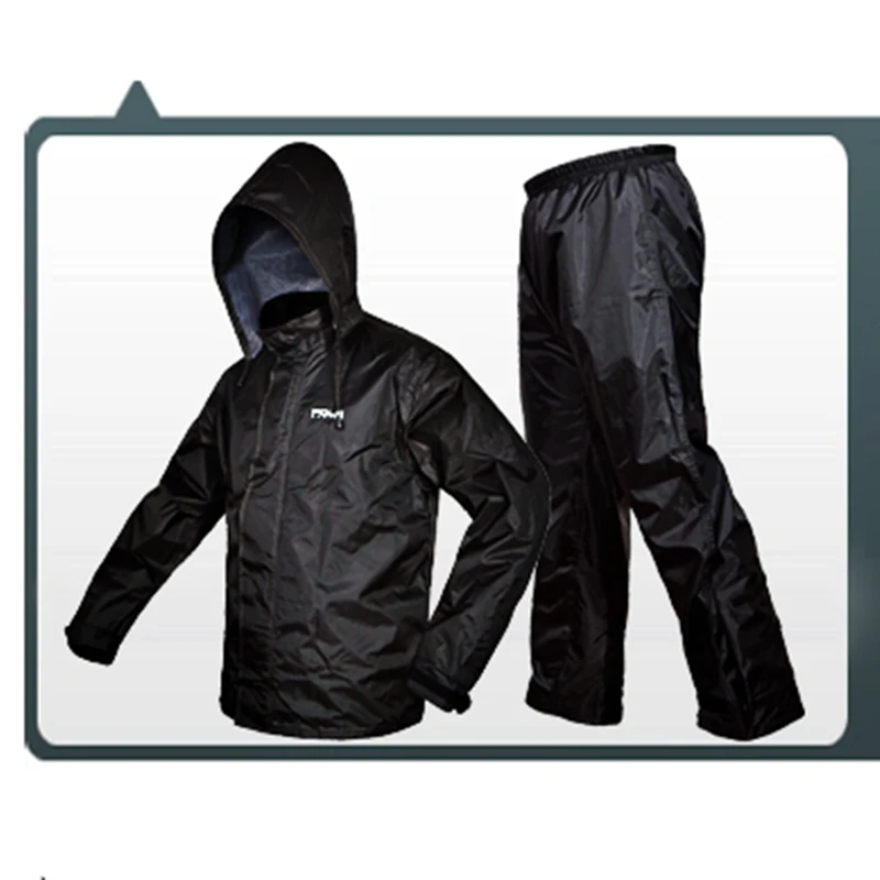 Fashion raincoat suit outdoor sports raincoat men motorcycle rainwear waterproof fission rain coat +rain pants 2 color