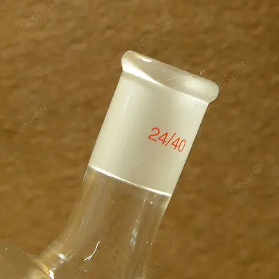 3000ml,24/40,2-Neck,Plat Bottom Glass Flask,3L,Twins Necks,Lab Chemical Vessel