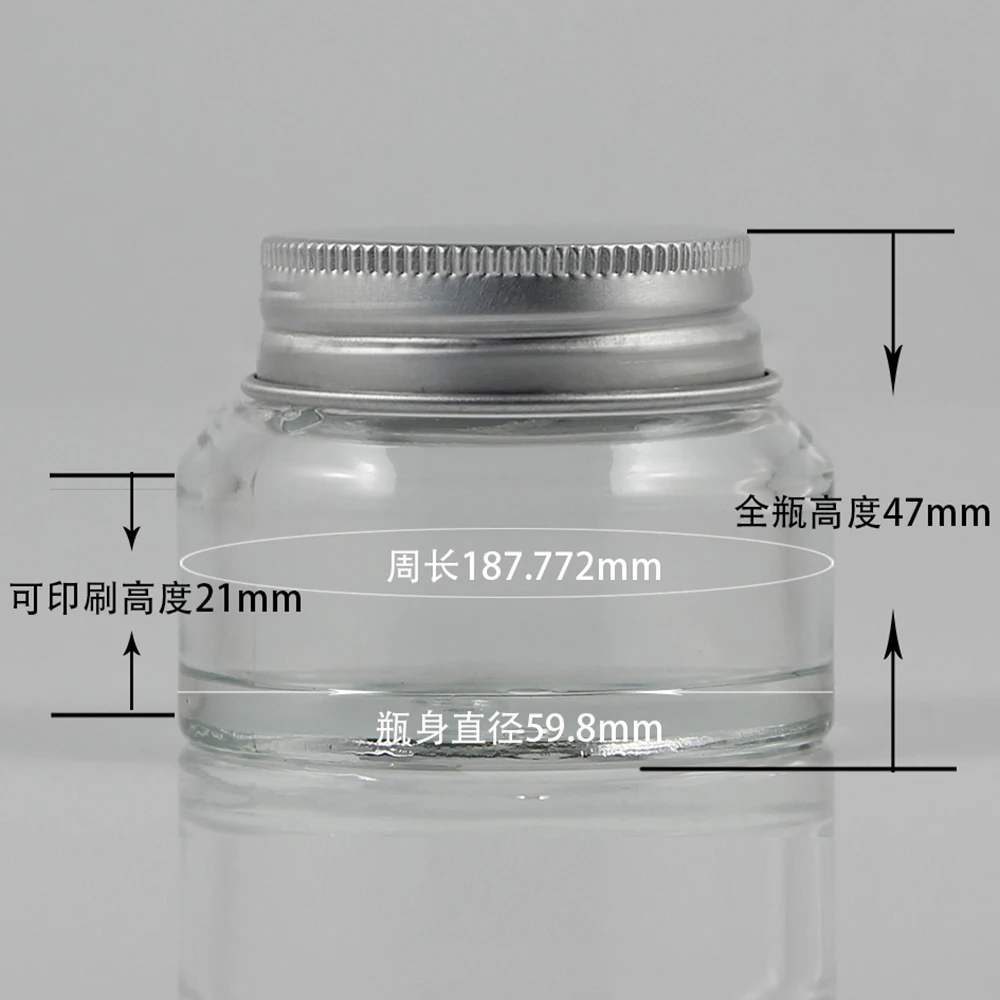 Sale well 100g colorful glass cream jar with black lid, empty glass 100g cosmetic sample jar in stock