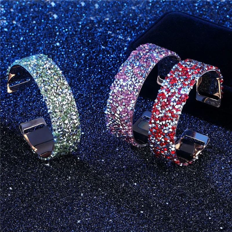 New Fashion Jewelry Rhinestone Bracelet Ladies Popular European And American Classic Crystal Bracelets Bracelets Gifts Pulseras