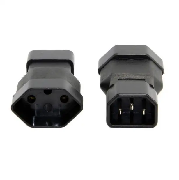 Adaptador de extensão de energia suíço 3 pinos macho para fêmea iec320 iec 320 c14 para soquete europeu 10a 250v para suíça
