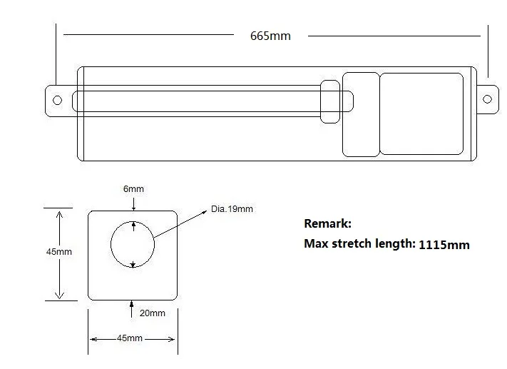 SOViK 18 inch 450mm Stroke linear Actuator 12V 24V DC 350N Max Lift In-line Design High Speed 25mm/sec Include Mounting Brackets