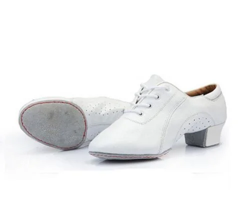Leather Shoes SPORTS Perform Latin Shoes Man Soft Bottom Female Adult Two Soles Ballroom Dancing Shoes Children Male Ventilation