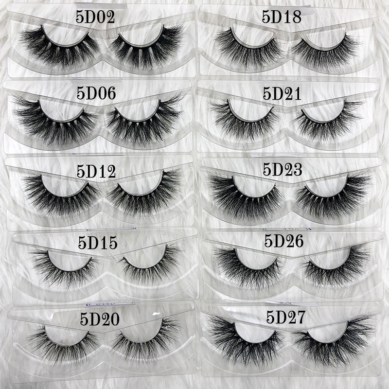 Mikiwi wholesale 100 pairs/pack 3D Mink Lashes No packaging Full Strip Lashes Mink False Eyelashes custom box Makeup eyelashes