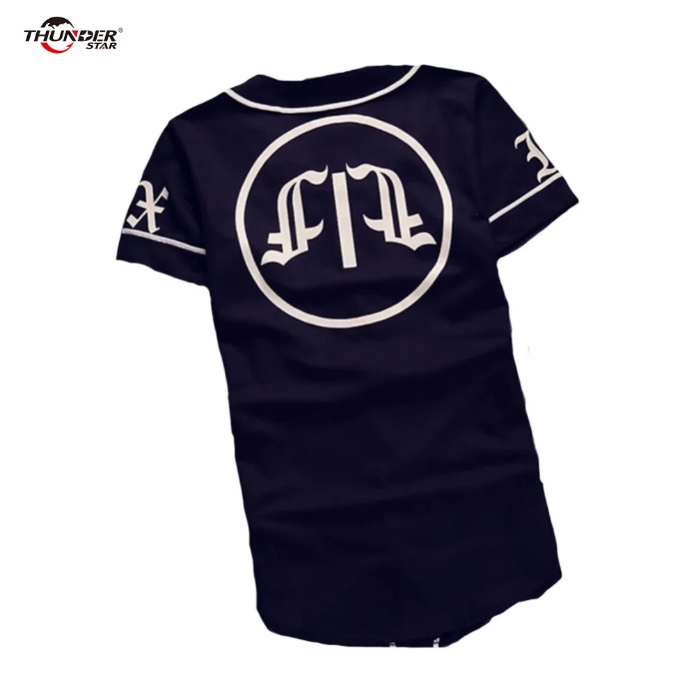 Summer Mens Vintage T shirts 2018 Streetwear Hip Hop baseball jersey unisex printing shirt Men Clothes THUNDER STAR