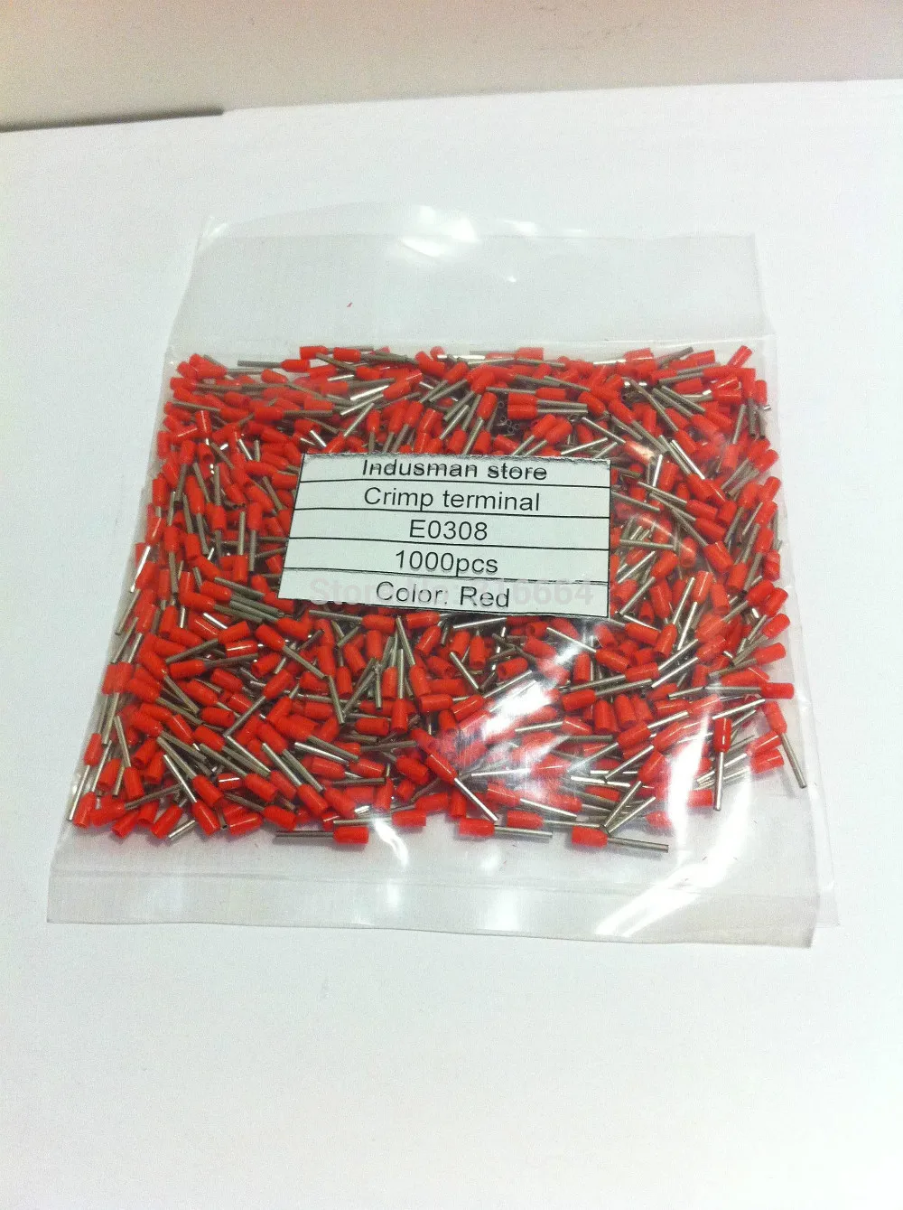 E0308 1000pcs/bag   electrical Terminal   Wire ferrules Copper Crimp Connector