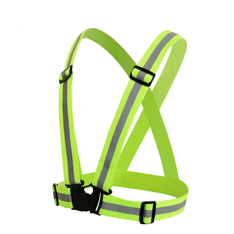 ZK40 Dropshipping Outdoor High Visibility Unisex Safety Vest Reflective Belt Safety Vest Fit For Running Cycling Sports Clothes