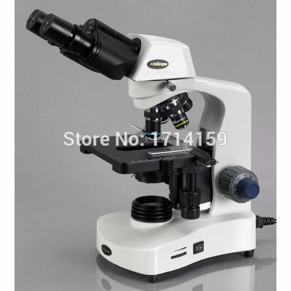Imagem -04 - Microscópio Binocular com Luz Led Amscópio Microscópio Composto Biológico 40x2000x 3w com Campo Escurecido