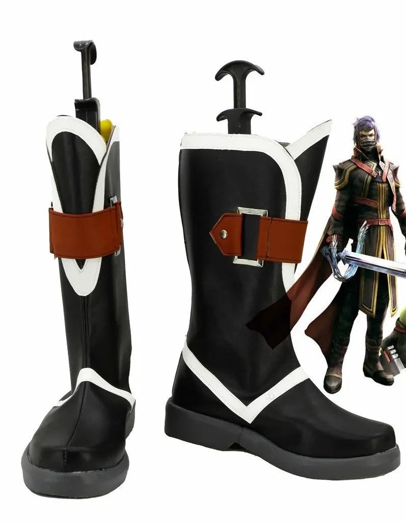 

Kurasame Cosplay Shoes Final Fantasy Type-0 Kurasame Cosplay Boots Black Shoes Custom Made
