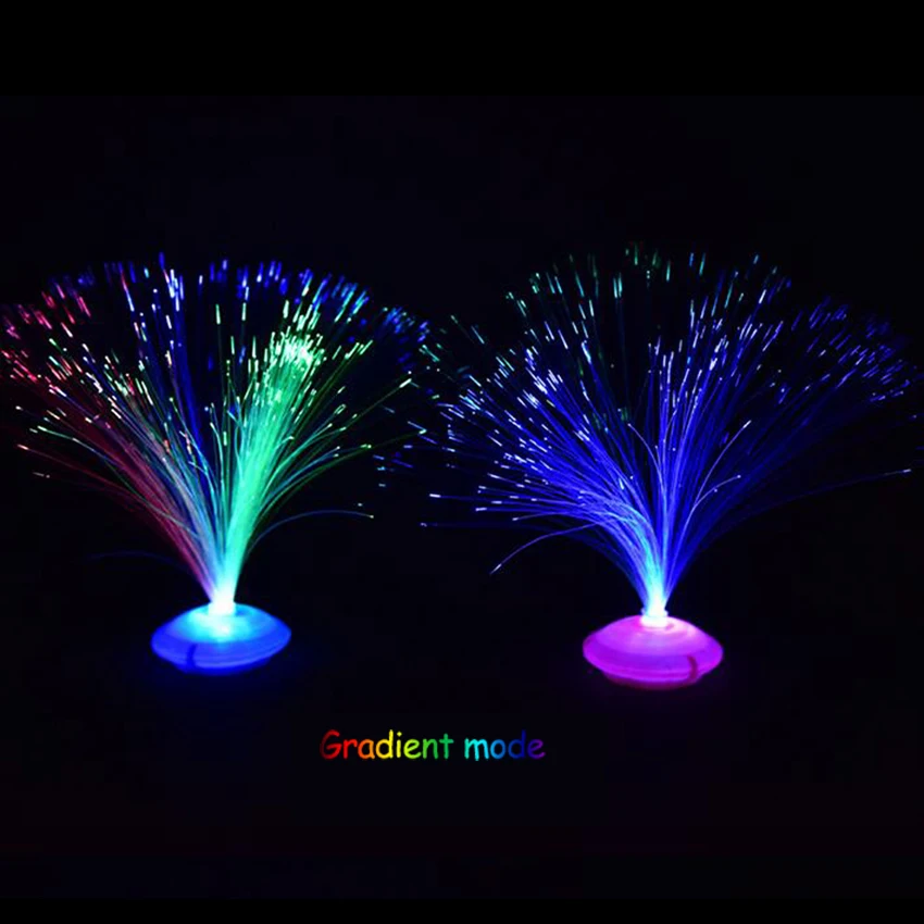 8 padrões de gradiente cor led luz noturna de fibra óptica decoração interior presente do feriado das crianças