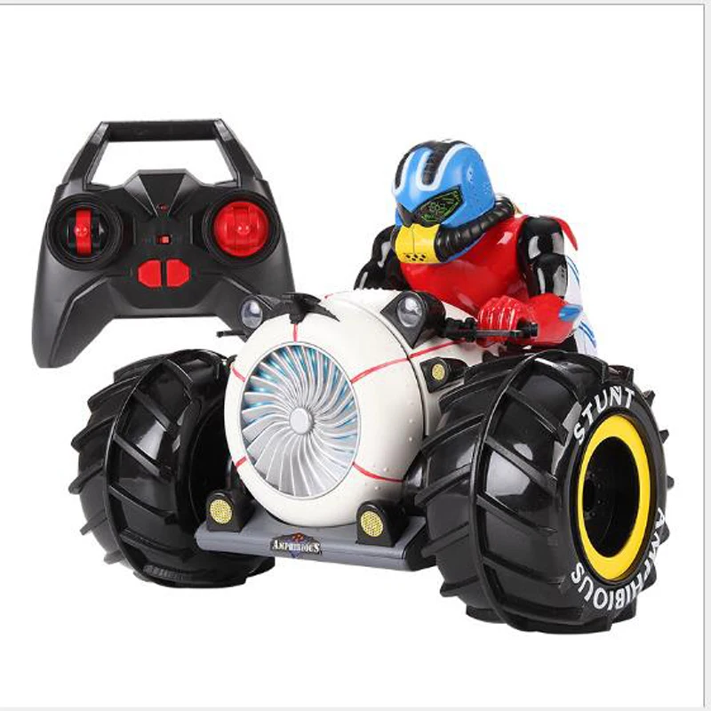 2.4G RC Car Dirt Bike Rock Crawler  Amphibious Radio Control Motorcycle Stunt Racing Vehicle Model Light Electric Hobby Toys