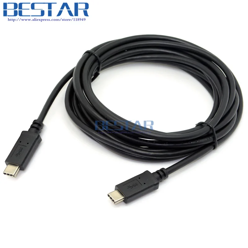Reversible USB 3.1 Type-C Cable 10Gbps Male to Male 30cm/1m/2m/3m Data Charge Audio Sync for Laptop/Tablet