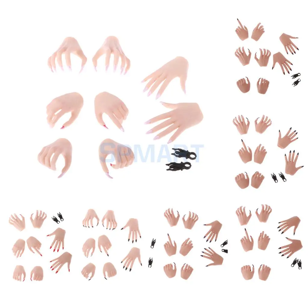 1/6 Scale  Claw Shaped Hand Models for 12inch Female Action Figure Body Parts