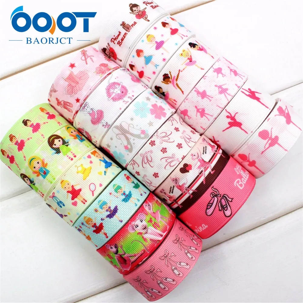 1732332,OOT BAORJCT 22mm 10yard/lot cartoon Ribbons Thermal transfer Printed grosgrain Wedding Accessories DIY handmade material