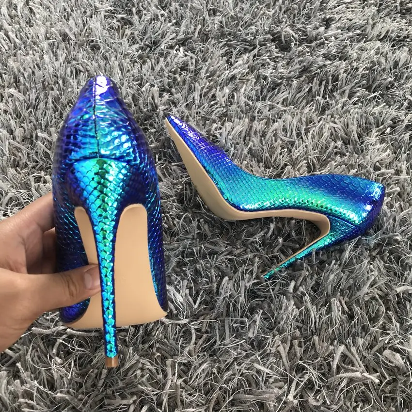 High Quality women pumps Snake Printed high heel pumps shoes for women sexy pointed toe high heels party wedding shoes woman