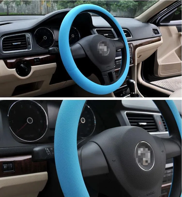 NEW HOT Car steering wheel cover car accessories for KIA RIO Ford Focus Hyundai IX35 Solaris Mitsubishi ASX Outlander