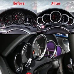 JEAZEA Car Styling 1PC Interior Dashboard Instrument Gauge Panel Cover Trim For Porsche Cayenne 2011 2012 2013 2014 2015 2016