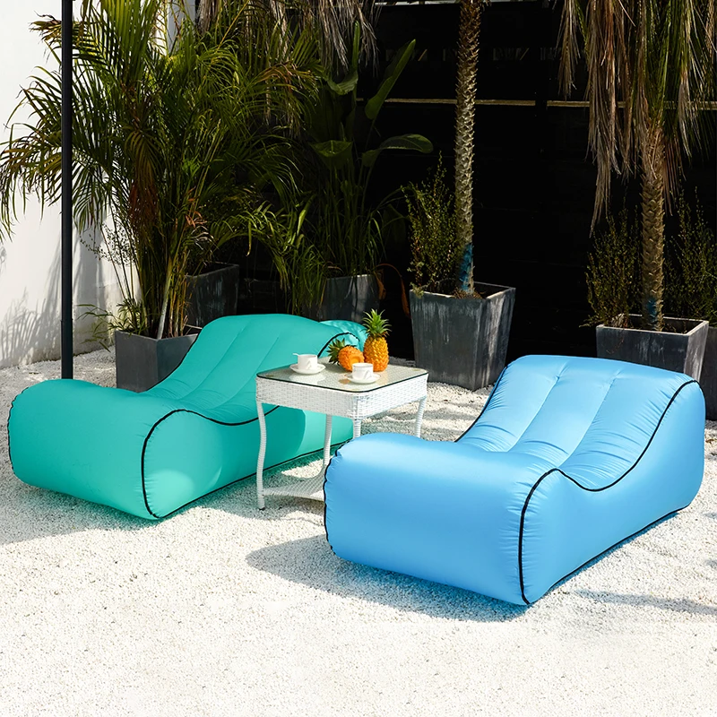 Drop shipping Inflatable beanbag sofa outdoor beach chairs  air lounger sofa bed garden sofas