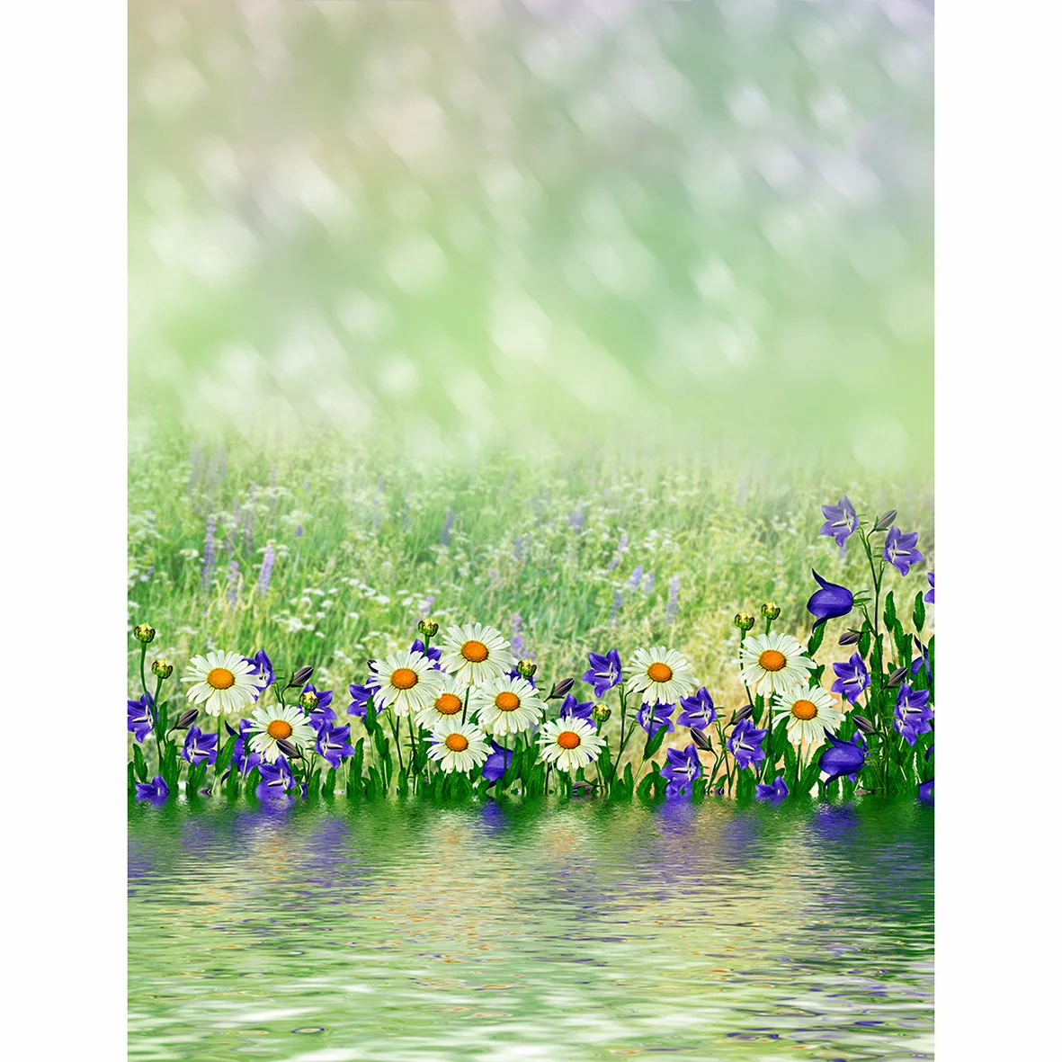 Allenjoy background for photo studio spring flower grass bokeh river abstract backdrop portrait shooting photocall photo prop