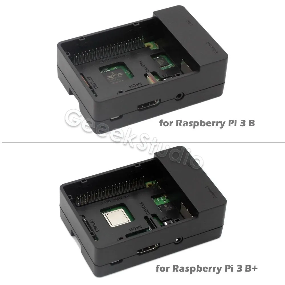 New Design! ABS Black / White Case Cover Enclosure Box + Heat Sinks Heatsinks + Cooling Fan for Raspberry Pi 3 B+ / 3 B / 2 B