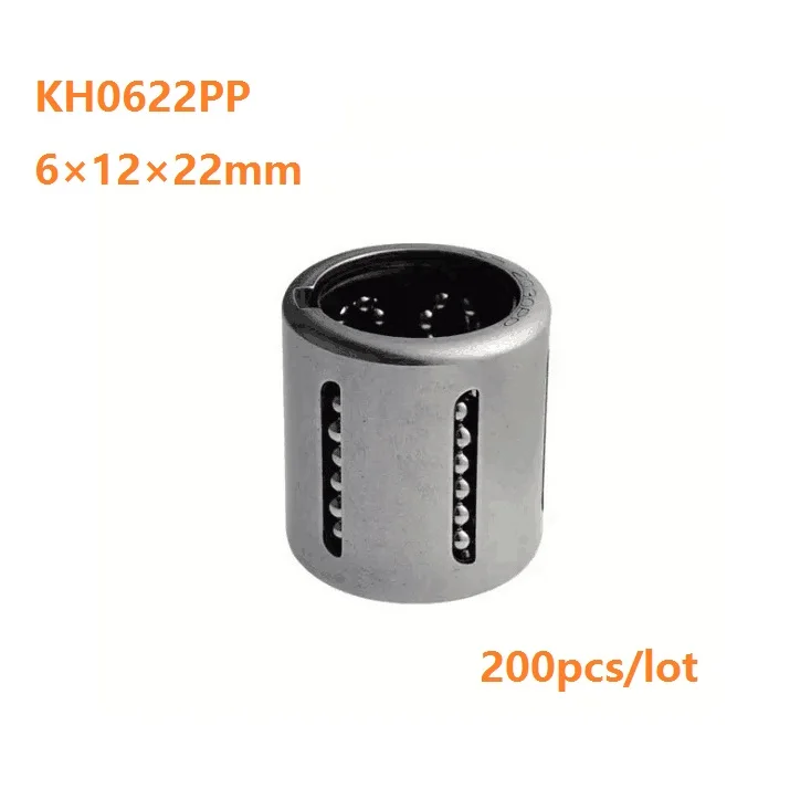 

200 шт./лот KH0622PP шариковый линейный подшипник, мини линейные шарикоподшипники, линейная втулка для прессования, фрезерный станок с ЧПУ 6*12*22 мм