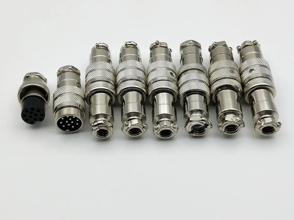 10SET GX16 16mm 2/3/4/5/6/7/8/9/10 Pin Male Female 16mm Circular Connector