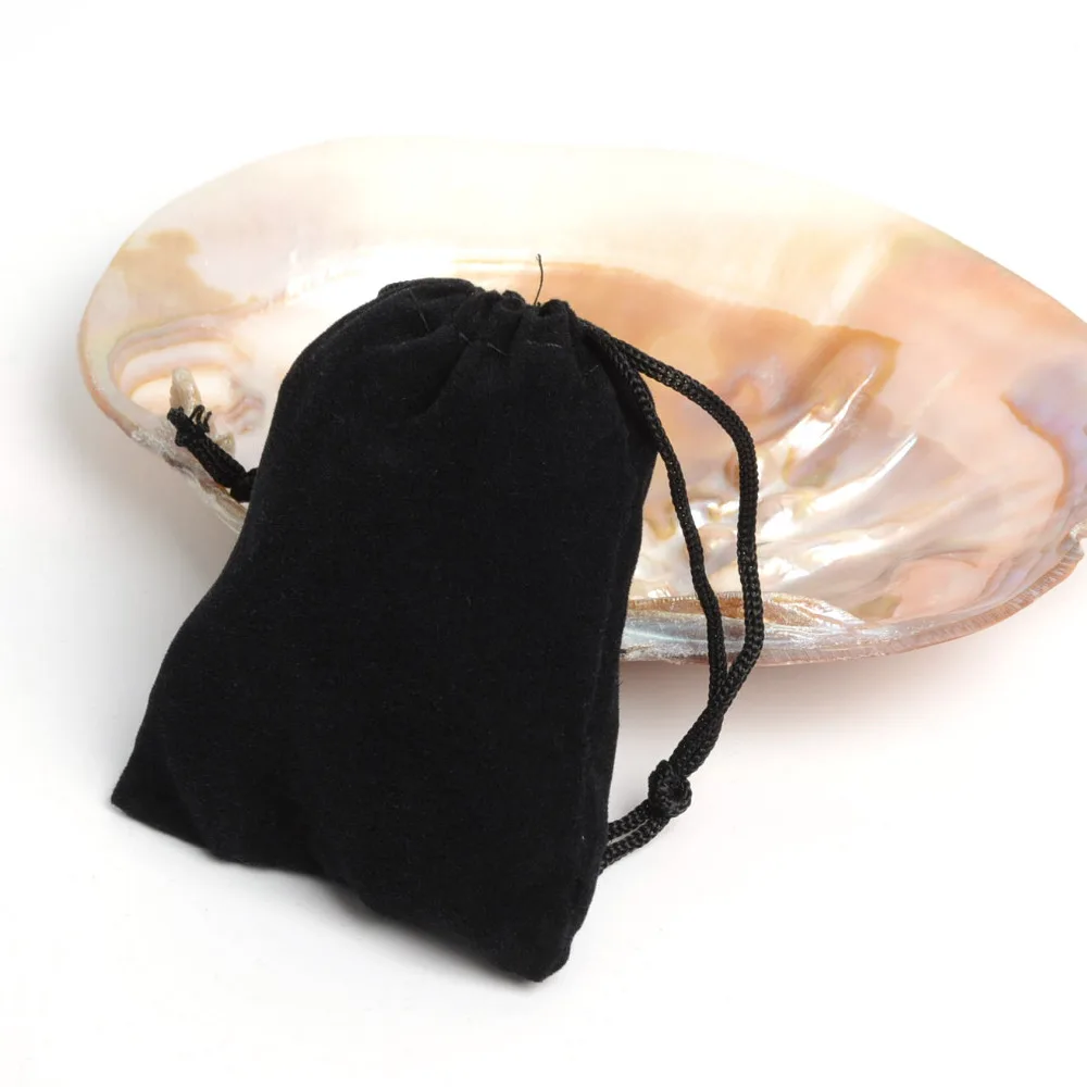 Nieuwe 100 stks/partij 5*7cm Black Velvet Pouch Sieraden Velvet Geschenkverpakkingen Tassen & Zakjes Bruiloft Verjaardagsfeestje trekkoord Gift bag