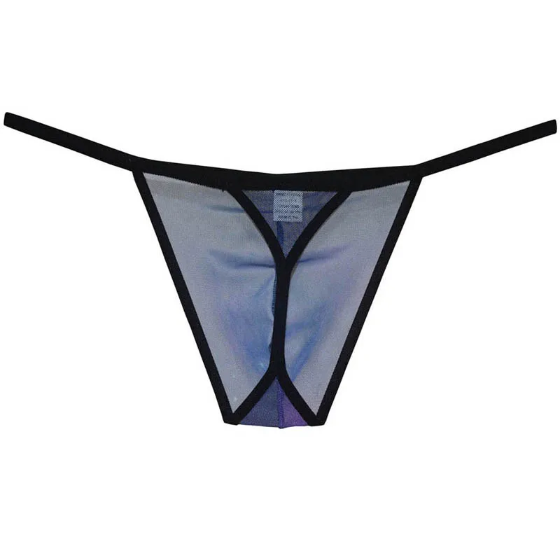 Men See-through Mesh G-string Underwear Skinny Sides Bikini Thong Lingerie Tanga