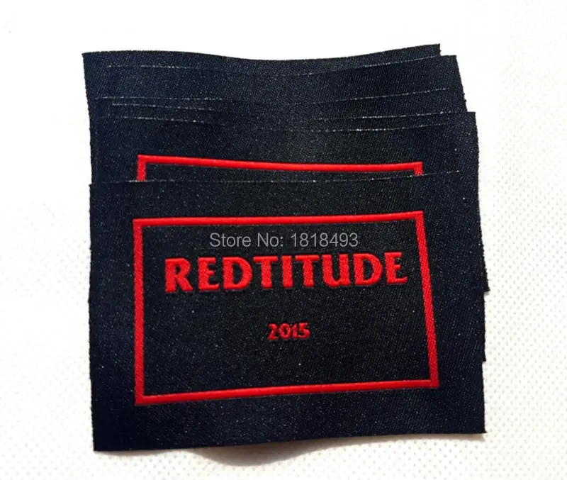 free shipping custom clothing shirt jacket woven labels/garment tags printing/logo brand name/embroidered main tag/collar label