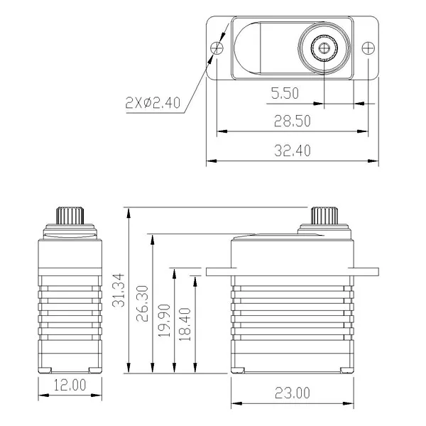 Kingmax – mini servo numérique en métal, 20g, 4.6kg.cm, haute tension, boîtier CNC complet, étanche, pour queue d'hélice RC 450