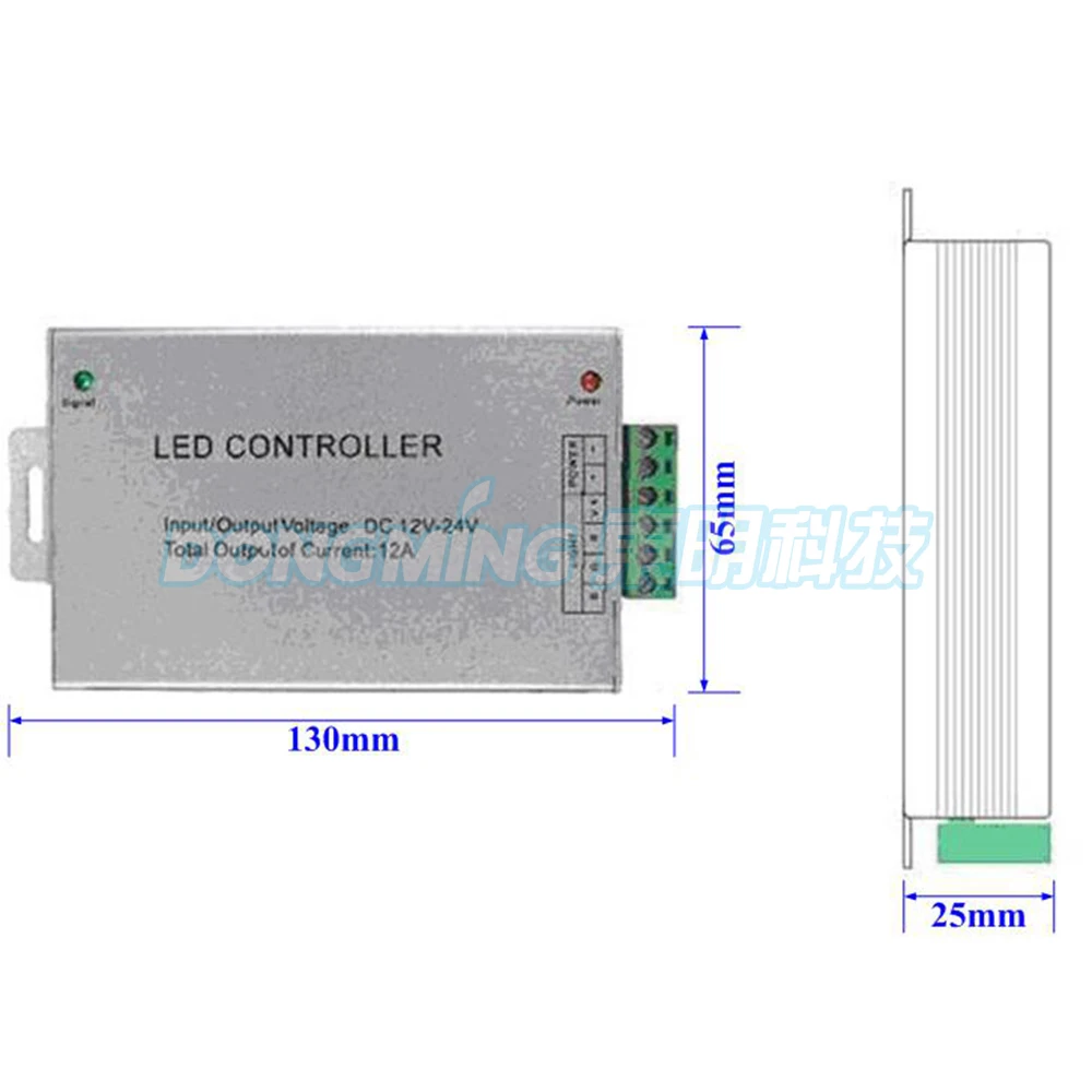 288W DC5-24V led strip 5050 3528 rgb remote controller, Aluminum shell 20key RF wireless controller, led mini control