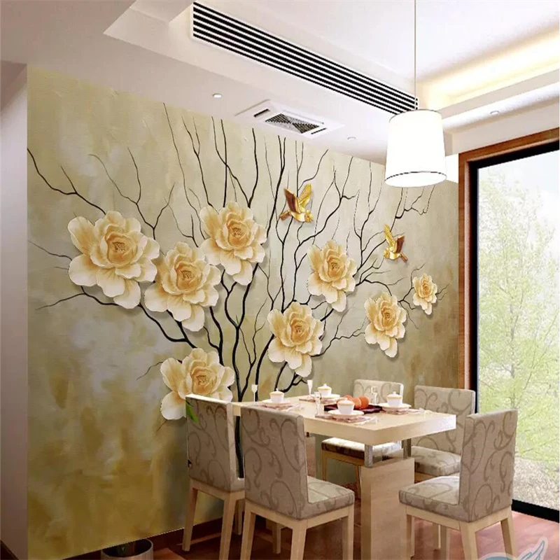 beibehang Custom wallpaper 3d photo mural new Chinese hand-painted tree TV background wall papers home decor papel de parede 3d