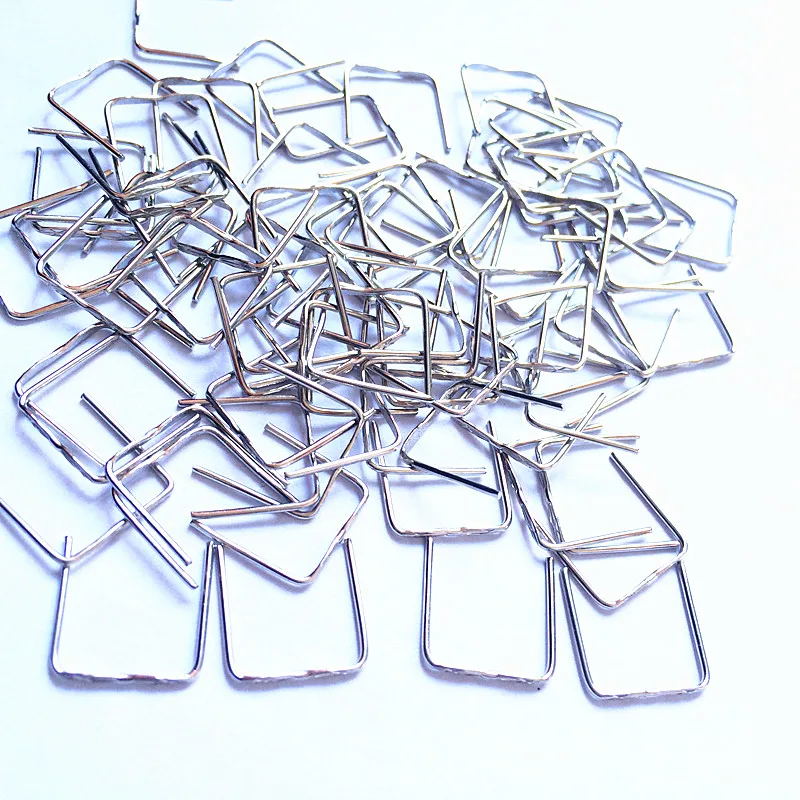 Hot Selling 100pcs/lot 12mm Chrome Stainless Steel Square Buckle Hook For DIY Accessories Lighting Curtain Bead Metal Connectors