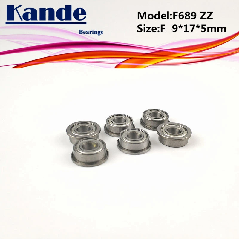 Kande Bearings F689 ZZ 10pcs ABEC-1 F689ZZ  F689-2Z Miniautre F689 Ball Bearing F8x6x5mm F689-2Z