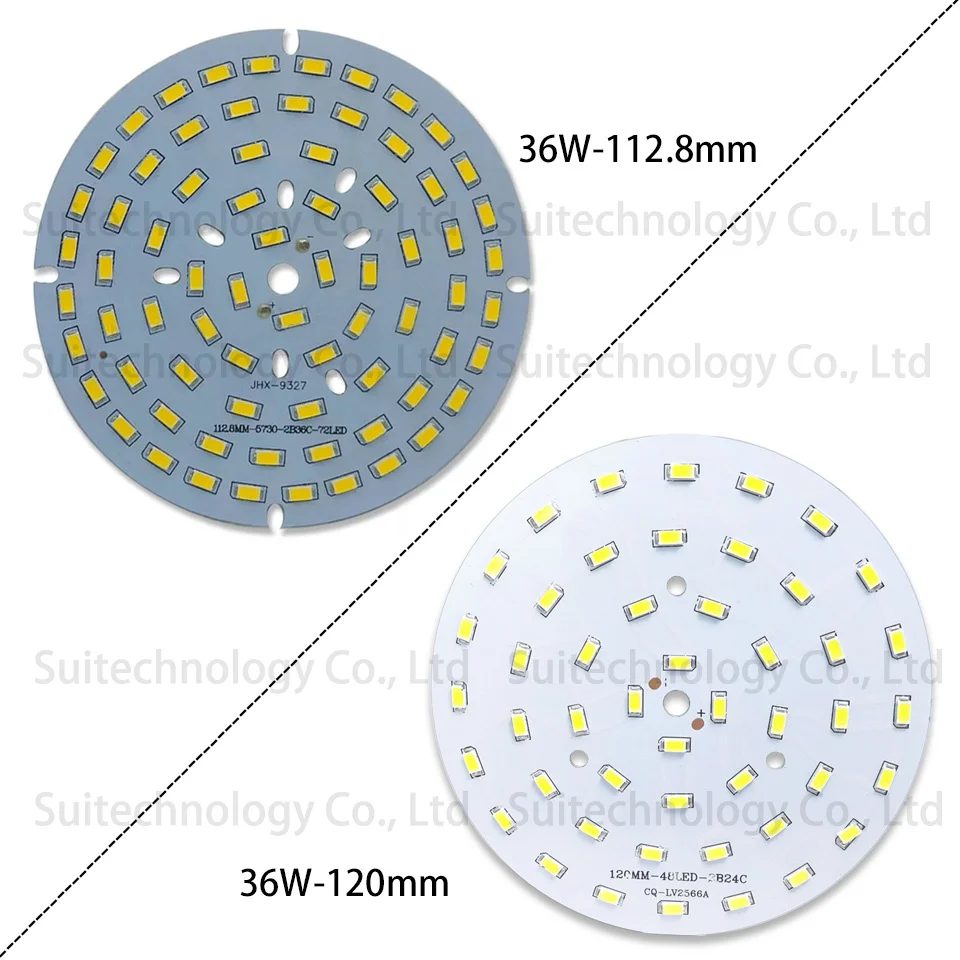 LED 밝기 SMD5730 라이트 보드, 램프 패널 PCB, DIY 천장 조명, LED 전구 조명, 3W, 5W, 7W, 9W, 12W, 15W, 18W, 24W, 30W, 36W