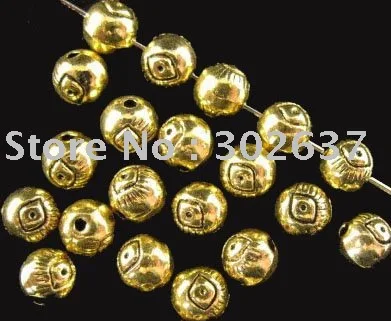 

FREE SHIPPING 300Pcs Antiqued gold eyed spacer bead A872G