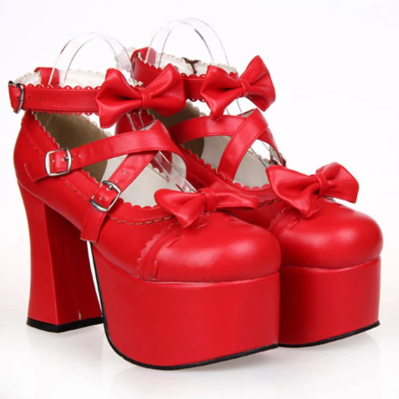 

Female spring Autumn anime cosplay lolita shoes leather Princess women heeled shoes Sweet high heels platform shoes