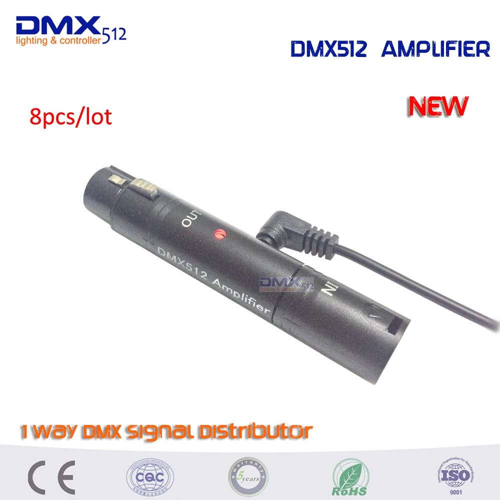 8PCS/Lot 1 Channel DMX Amplifier DMX Signal Is used to Distributor Prolong The DMX Signal Transferring Distance